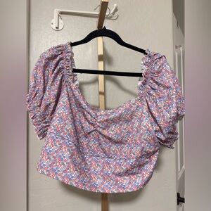 NWOT Unique Vintage Multicolor Floral Blouse